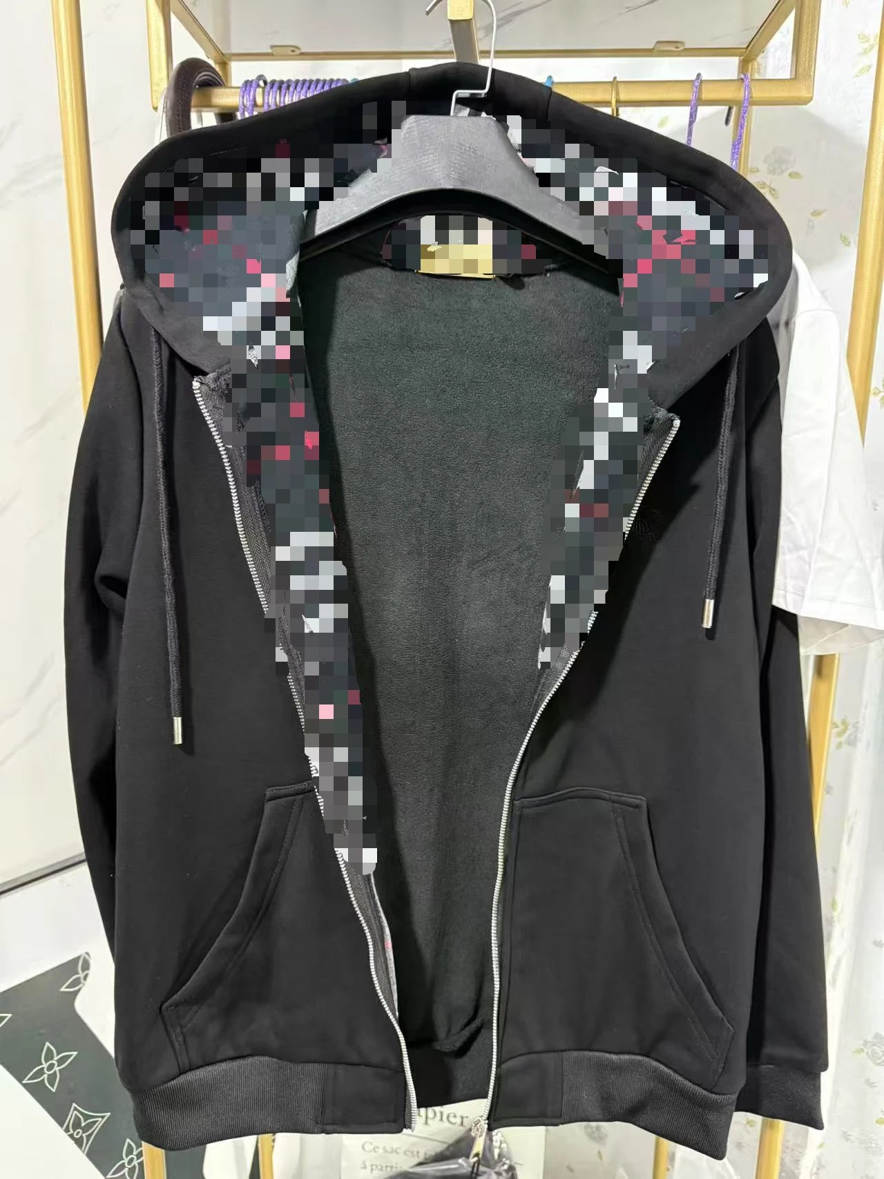 Plaid Zip Hoodie Jacket photo 5