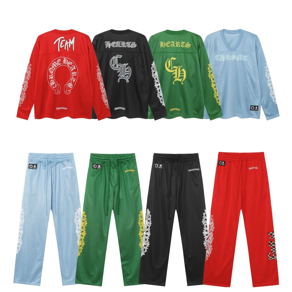 CH Ball Suit Set Mattyboy Limited Edition Flower Arm Ice Hockey Suit Set Couple Cross border