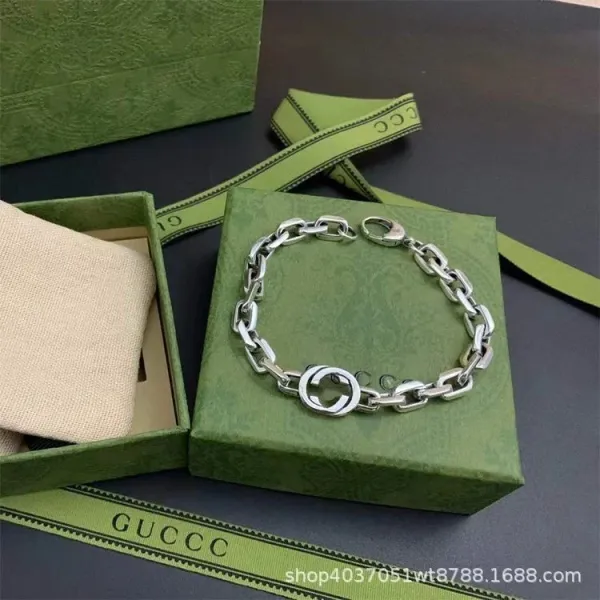 Gucci Key and Padlock Charm Silver-Tone Chain Bracelet - 4