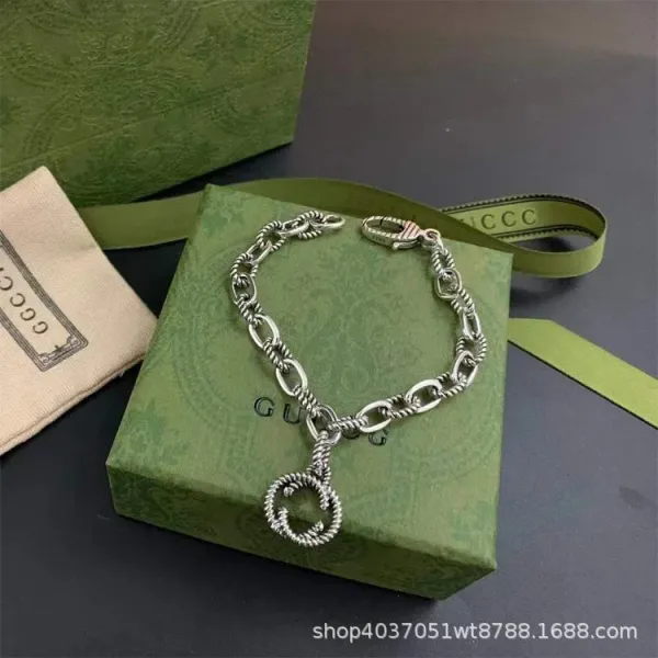 Gucci Key and Padlock Charm Silver-Tone Chain Bracelet - 11