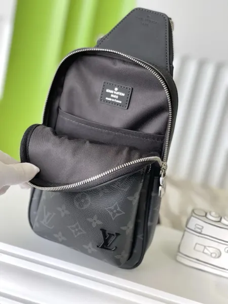 Louis Vuitton Monogram Eclipse Messenger Bag Black Crossbody Bag - 10
