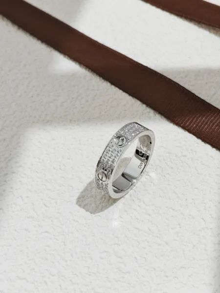 Cartier Love Paved Diamond Ring White Gold - 1