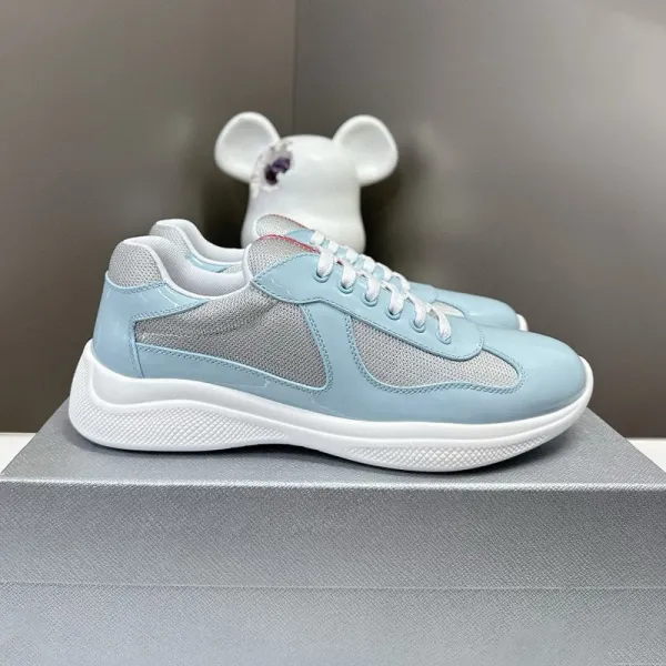 Prada Re-Nylon Runner Light Blue Mesh Sneakers - 1