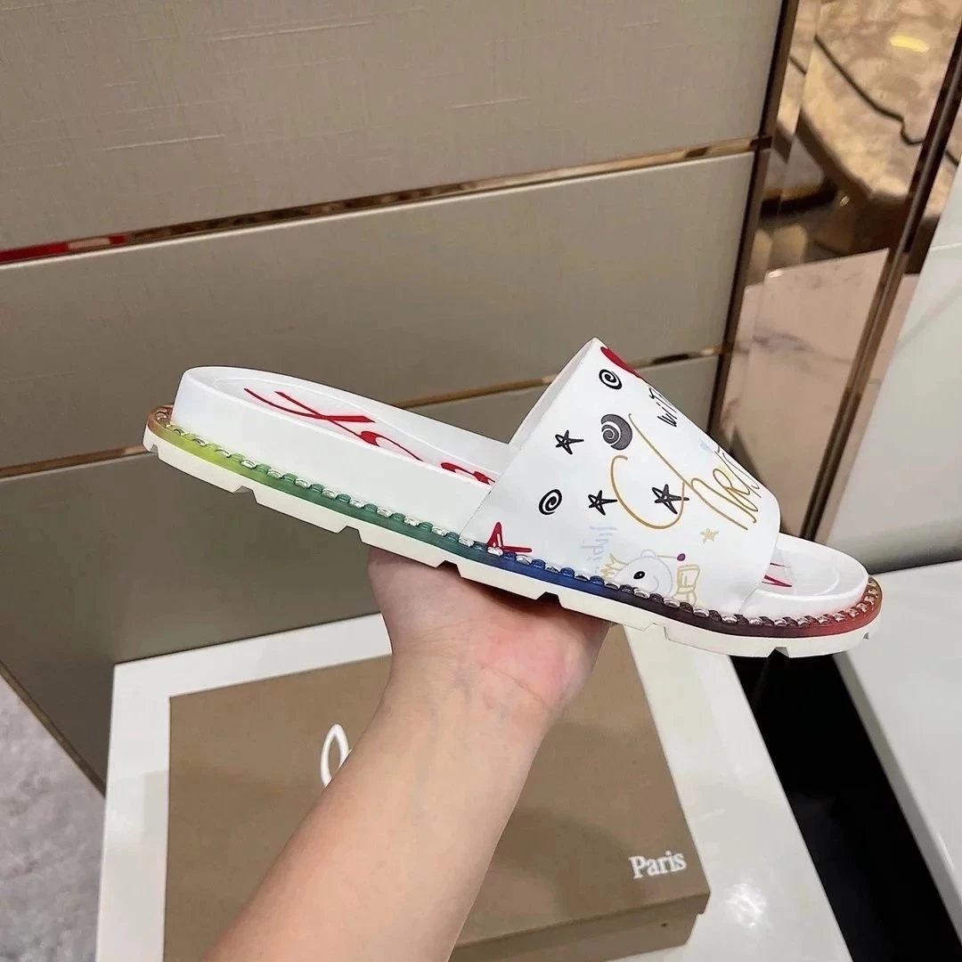 (G3)克里斯提·鲁布托（Christian Louboutin） 男士铆钉拖鞋