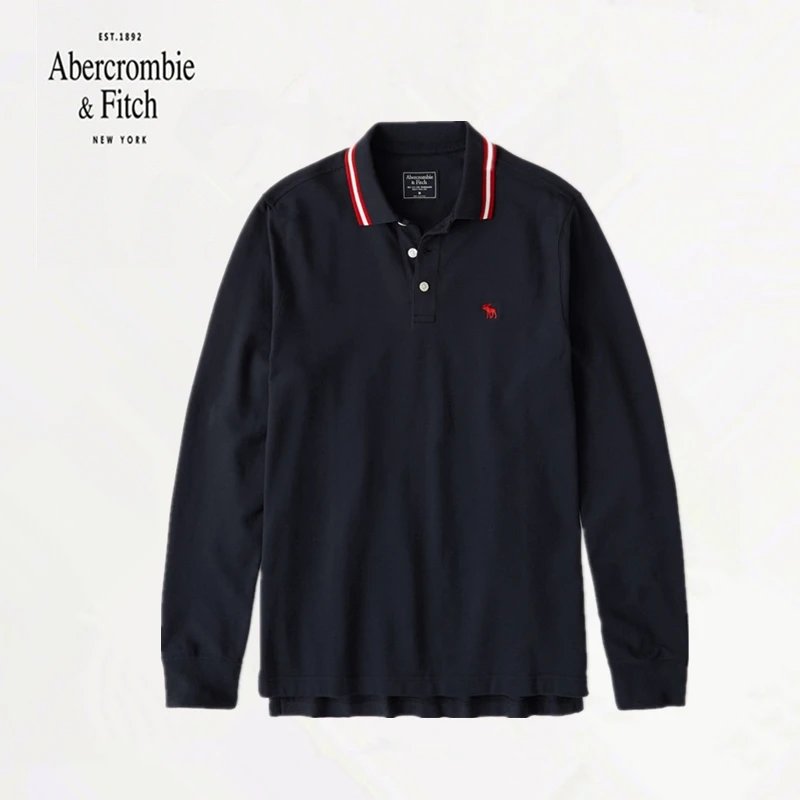A&F Kids Little Buck Long Sleeve Polo Shirt Hong Kong Proxy - Abercrombie & Fitch AF Long Sleeve Crew