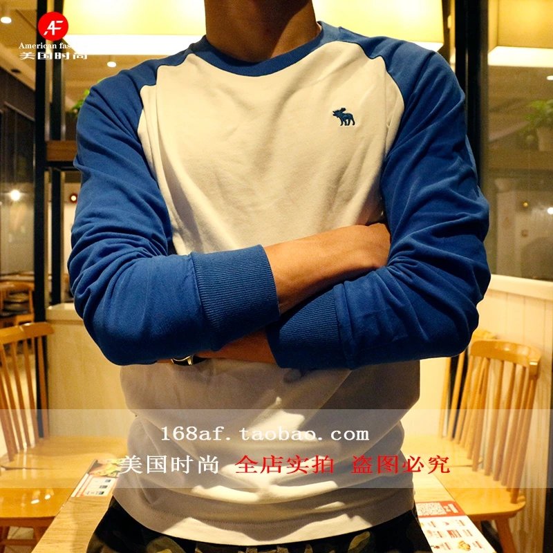 Clearance Discount US Style Men's Fall/Winter T-Shirt - New Arrival AF Long Sleeve Slim Fit Cotton Deer Print Undershirt