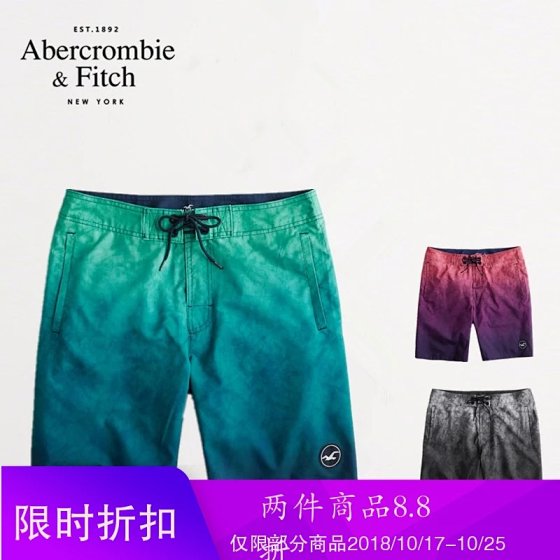 A&F Men's Beach Shorts Abercrombie & Fitch Authentic US Overseas Purchase Casual Quick-Dry Surf Shorts AF