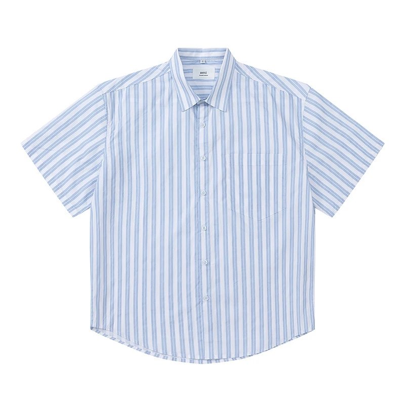 Blue and white stripes [812 short sleeved style]