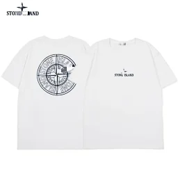 thumbnail for Stone Tide brand Compass Island Crew Neck T-shirt short-sleeved printed American casual loose unisex