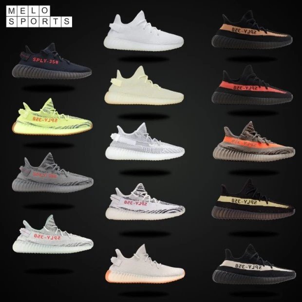 三叶草 Yeezy Boost 椰子350v2冰蓝灰橙芝麻白斑马纯白黄油天使