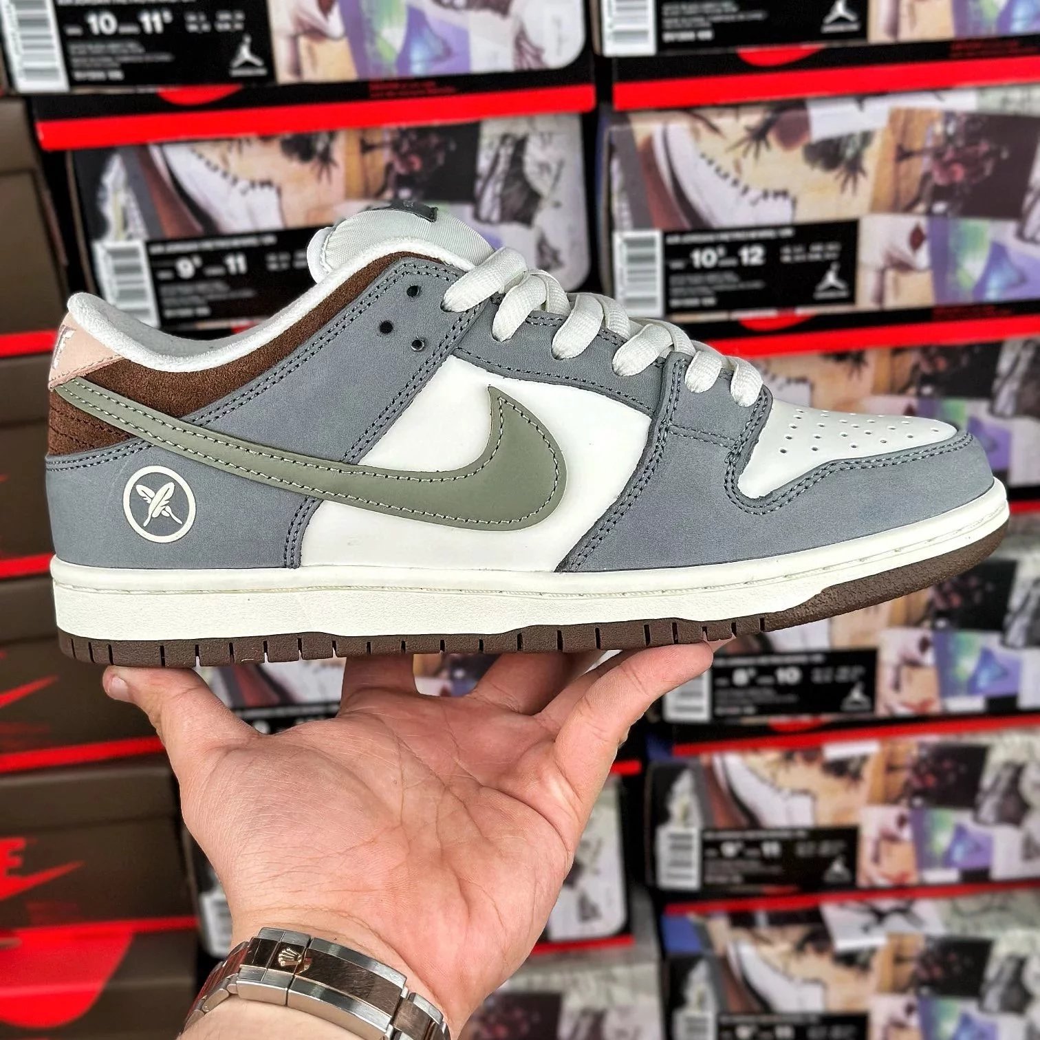 Chunky Dunky Shoes — Yuto Horigome x Dunk Grey White FQ1180-0 colorway — USFans Spreadsheet photo