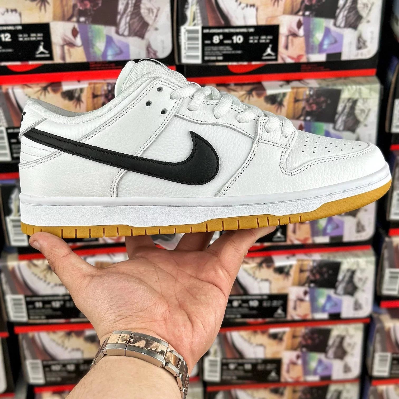 Chunky Dunky Shoes — Orange Label White Black Rubber CD2563-1 colorway — USFans Spreadsheet photo