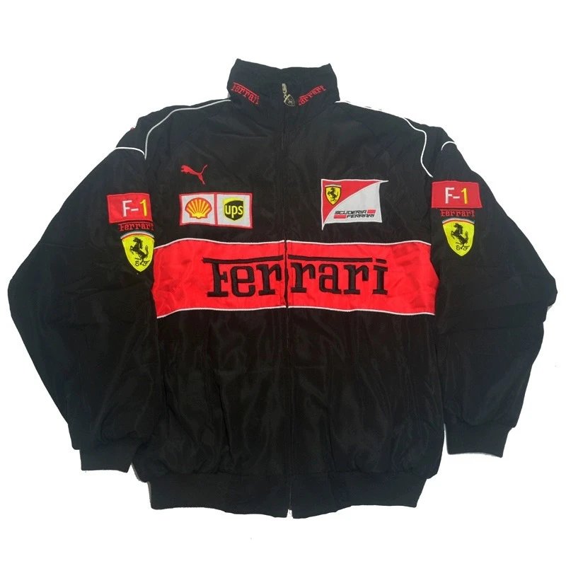 Puma x Scuderia Ferrari F1 Racing Jacket Black White Red - 17