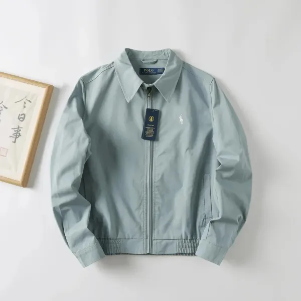 Polo Ralph Lauren Italian Fabric Windbreaker Light Blue Jacket - 1