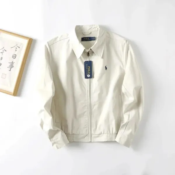 Polo Ralph Lauren Classic Cotton Windbreaker Beige Jacket - 1