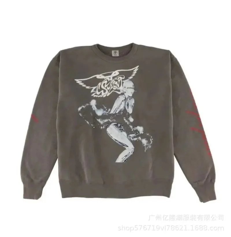 Unbranded Hoodies & Sweatshirts Distressed Graphic Print Hoodie — Sweatshirt 21