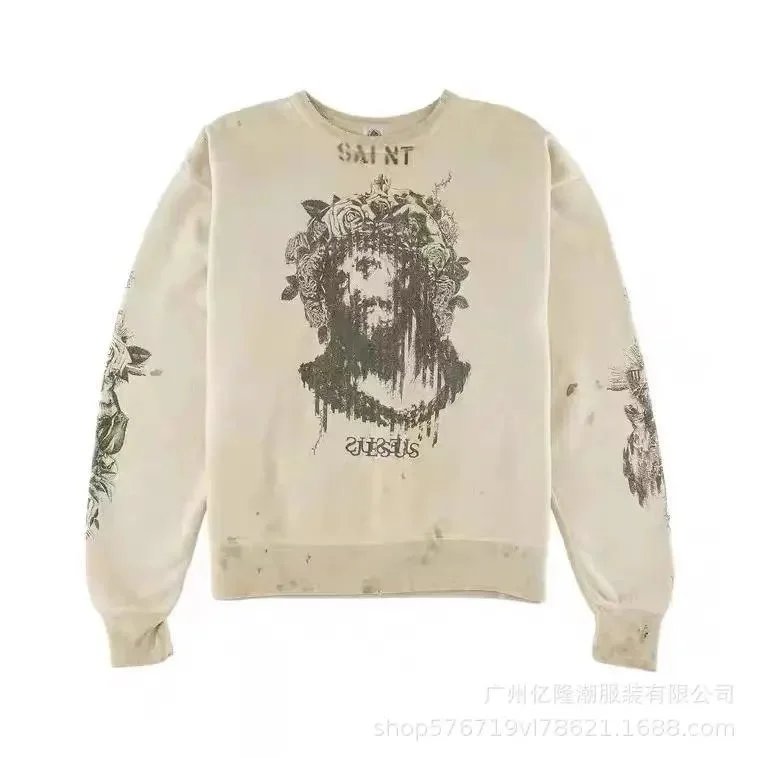 Unbranded Hoodies & Sweatshirts Distressed Graphic Print Hoodie — Sweatshirt 25