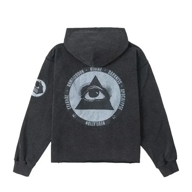 Unbranded Hoodies & Sweatshirts Distressed Graphic Print Hoodie product detail image 8