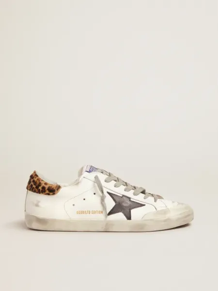 Golden Goose Superstar Leopard-Heel White Sneakers - 1