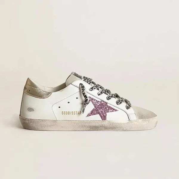 Golden Goose Superstar Glitter Star White Sneakers - 1
