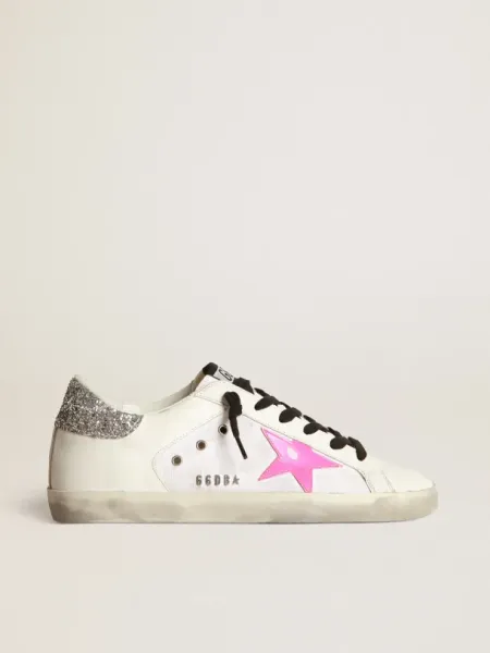Golden Goose Superstar Pink Star White Sneakers - 1