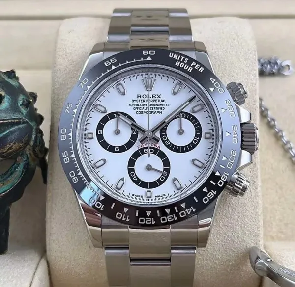 Rolex Daytona White Dial Steel Chronograph Watch - 1