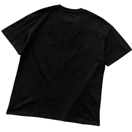 Left half horizontal circle, half yellow/black triangle crawling string, two color short sleeved shirt 77051218