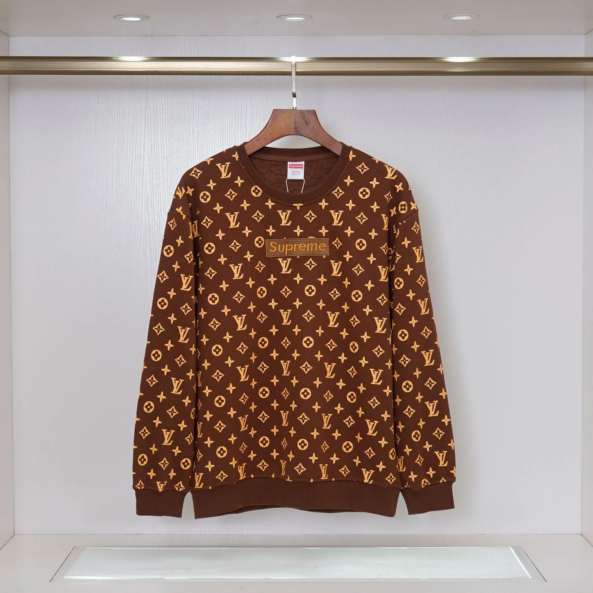 Supreme Hoodies & Sweatshirts Monogram Hooded Pullover — Brown 725