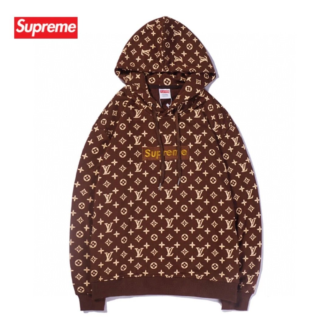 Supreme Hoodies & Sweatshirts Monogram Hooded Pullover — Brown 701