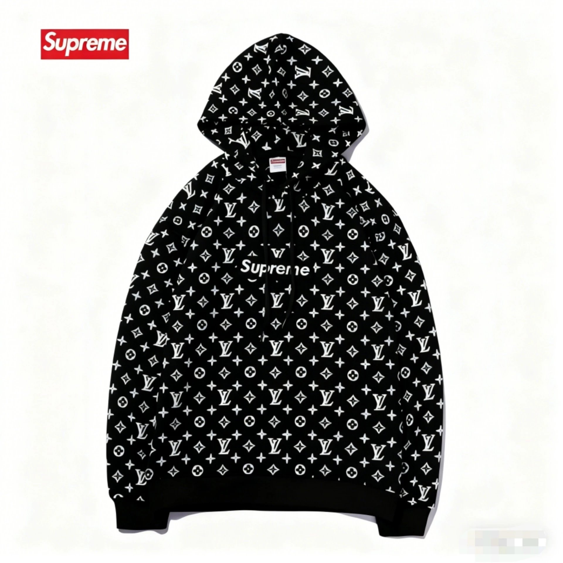 Supreme Hoodies & Sweatshirts Monogram Hooded Pullover — 701 black