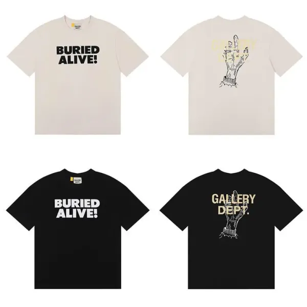 Gallery Dept. Logo Print Black T-Shirt - 28