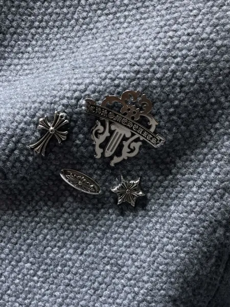 Chrome Hearts x Unknown Knit Sweater White with Silver Hardware Embellishment - 19