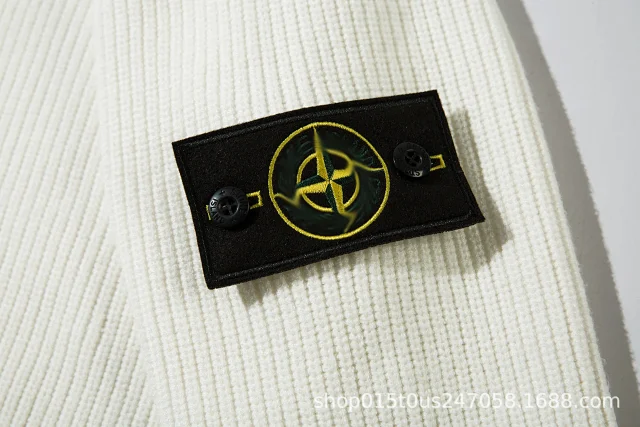 Stone Island Knitwear Full-Zip Ribbed Mock-Neck Sweater product detail image 11