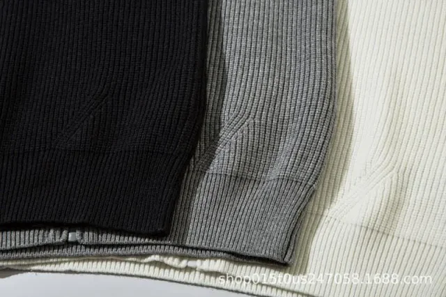 Stone Island Knitwear Full-Zip Ribbed Mock-Neck Sweater product detail image 18