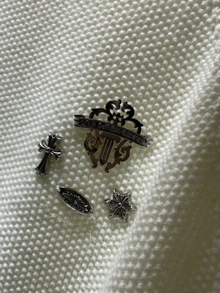 Chrome Hearts x Unknown Knit Sweater White with Silver Hardware Embellishment - 22