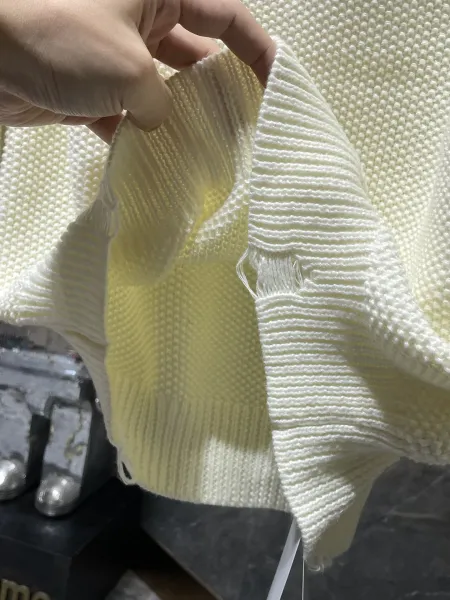 Chrome Hearts x Unknown Knit Sweater White with Silver Hardware Embellishment - 25