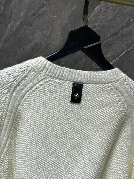 Chrome Hearts x Unknown Knit Sweater White with Silver Hardware Embellishment - 20