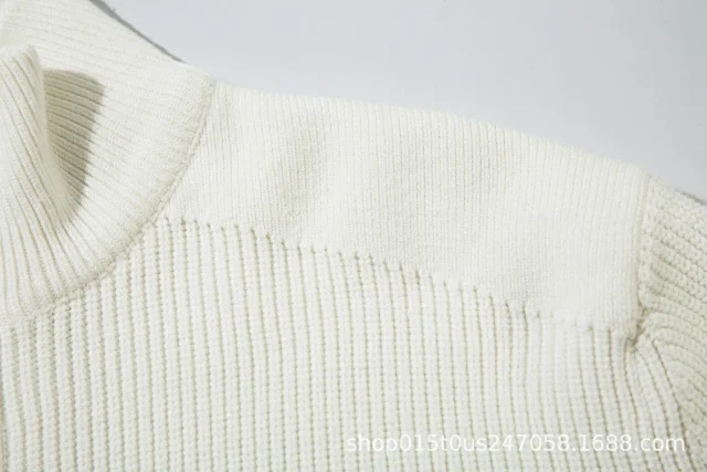 Stone Island Knitwear Full-Zip Ribbed Mock-Neck Sweater product detail image 17