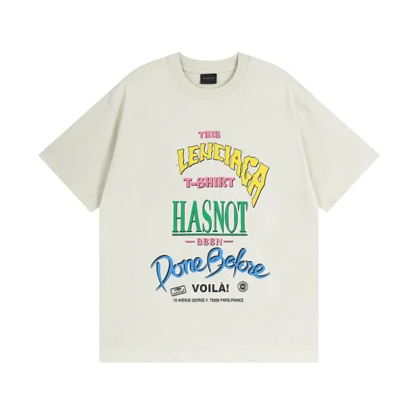 Balenciaga This Lenciaca T-Shirt Beige T-Shirt - 10