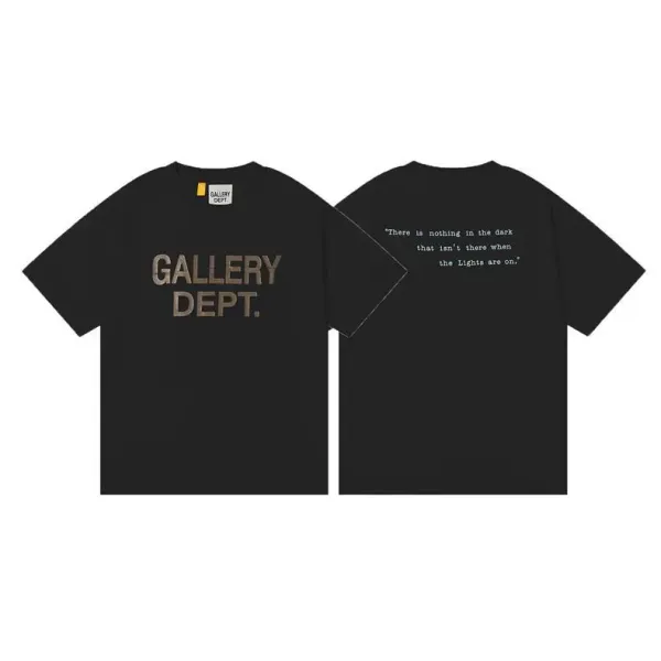 Gallery Dept. Logo Print Black T-Shirt - 25