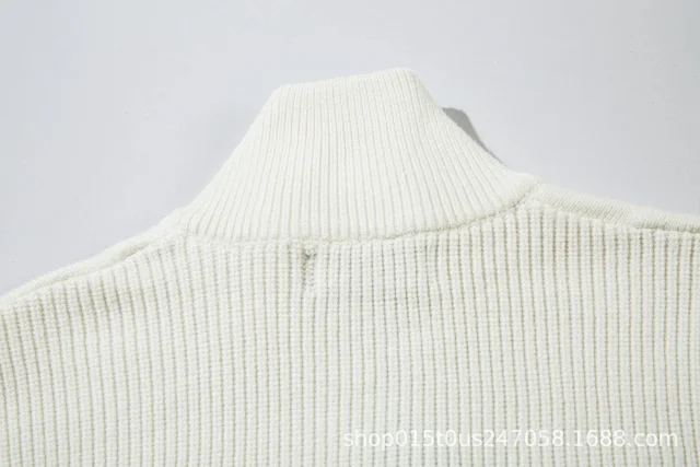 Stone Island Knitwear Full-Zip Ribbed Mock-Neck Sweater product detail image 12