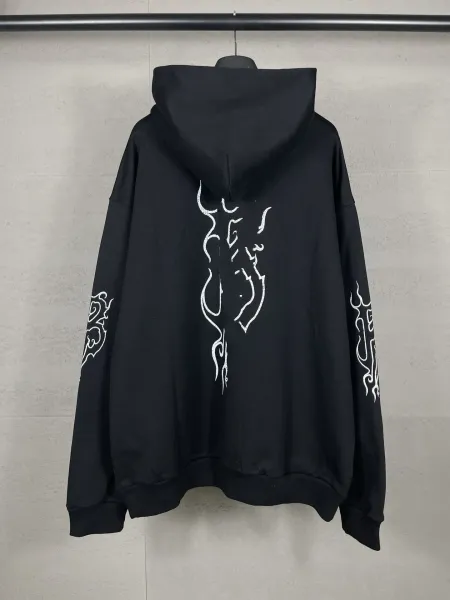 Gallery Dept. Heart Outline Hoodie Black - 10