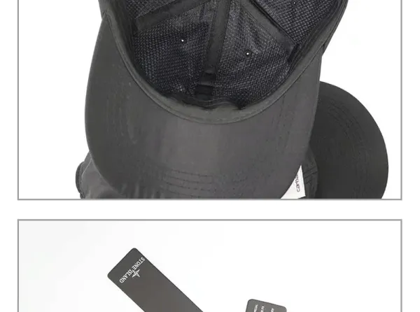 Stone Island Compass Logo Cap Black Baseball Cap - 14
