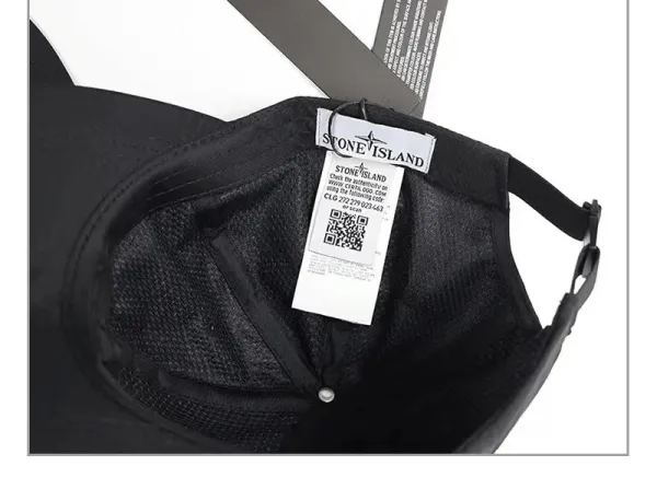 Stone Island Compass Logo Cap Black Baseball Cap - 15