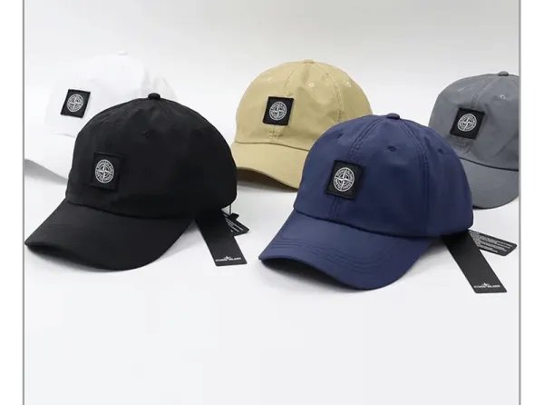 Stone Island Compass Logo Cap Black Baseball Cap - 12