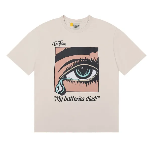 Gallery Dept. x Doe Johny 'My Batteries Died!' Graphic T-Shirt Beige - 1