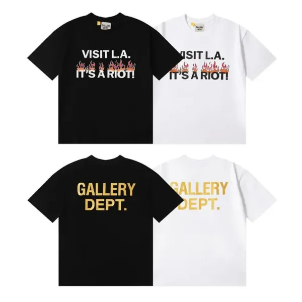 Gallery Dept. Logo Print Black T-Shirt - 12