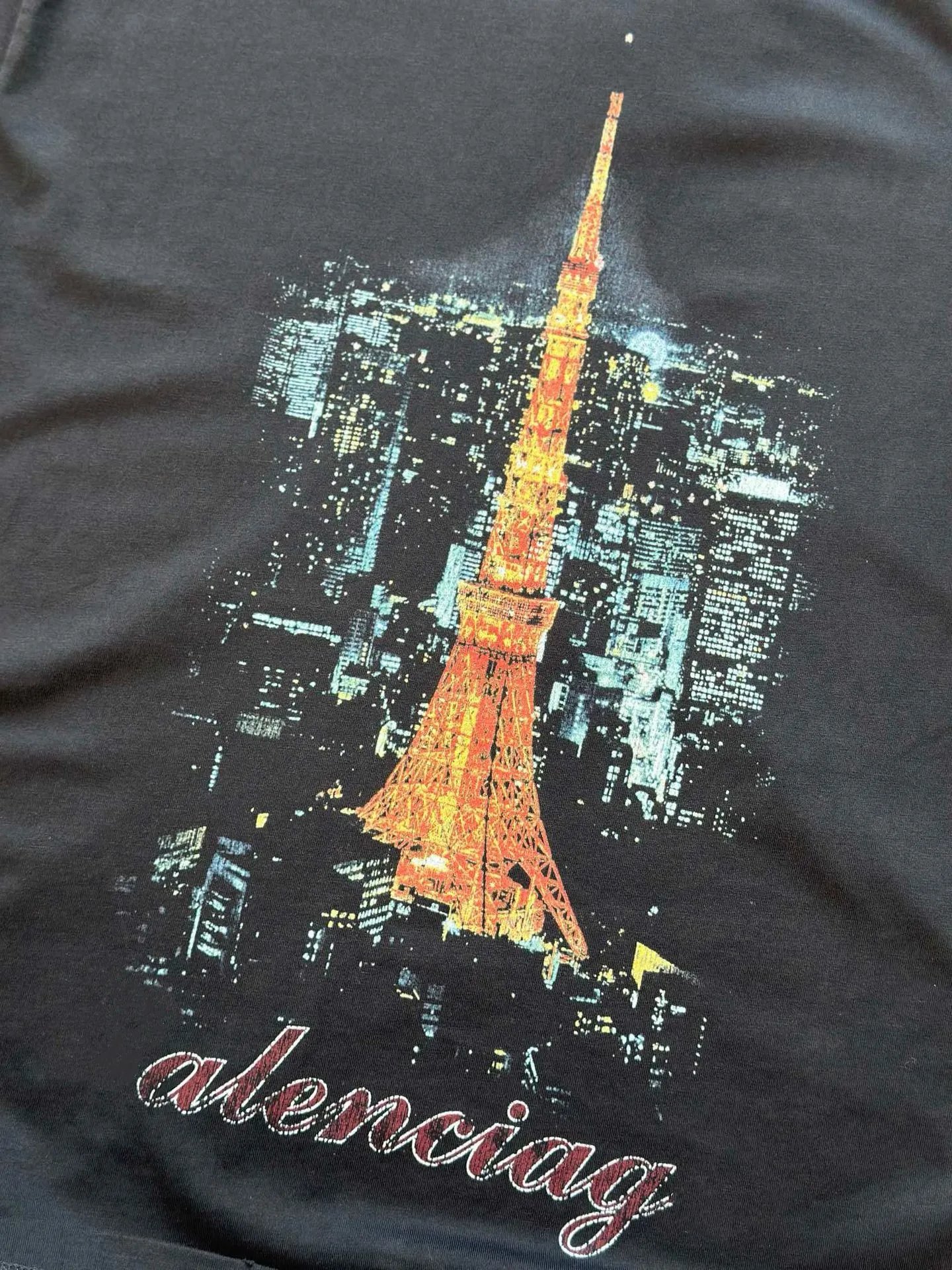 Balenciaga Tokyo Tower Graphic T-Shirt White - 12