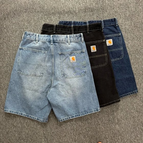 Light Blue Washed Loose Denim Shorts