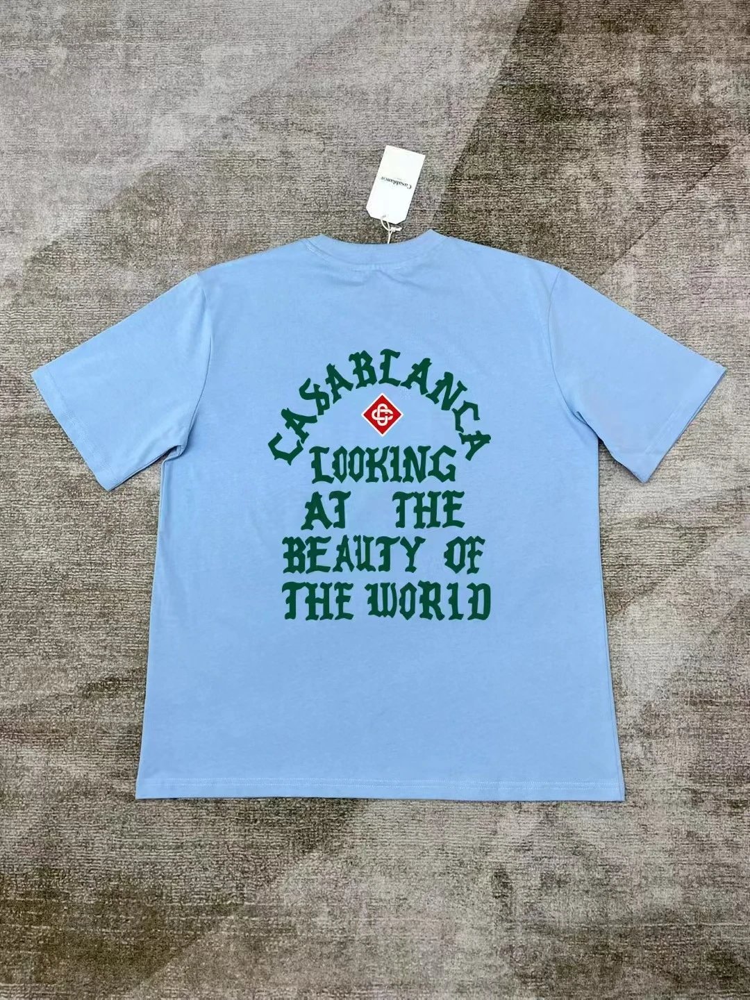 Casablanca Looking at the Beauty of the World Pink T-Shirt - 3